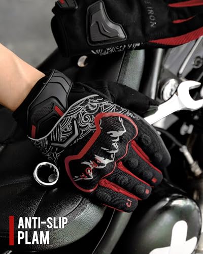 Motorcycle Gloves Motorbike Glove for Men Women Full Finger Knuckle Protection Touch Screen Cycling ATV Hiking Riding