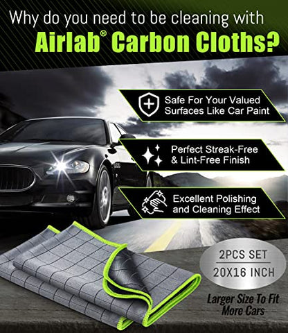 Carbon Microfiber Towels for Car Glass Window Polishing (2 Count)