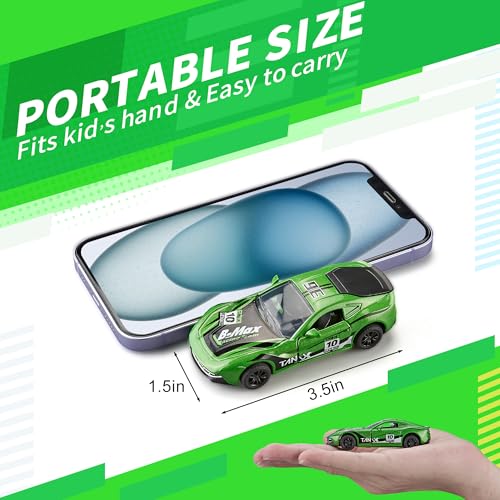 Die Cast Metal Toy Cars Open Doors Pull Back Cars 4 Pack (4 Count)