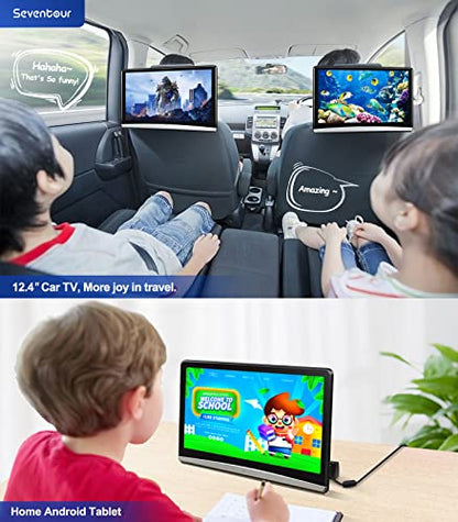12.4" Android Universal 4K Car TV Headrest Monitor Tablet for Back seat