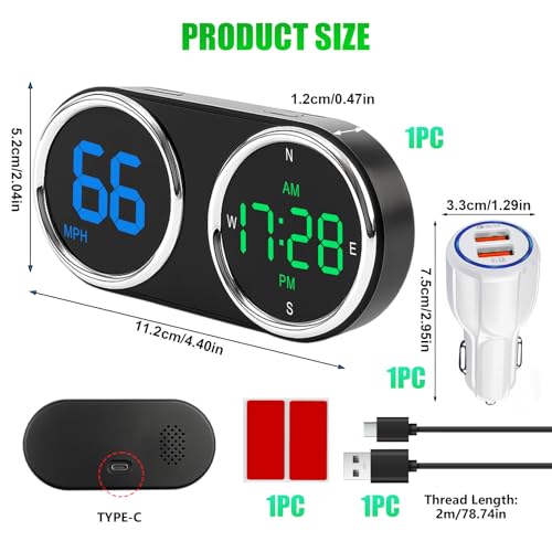 GPS Digital Speedometer for Car MPH
