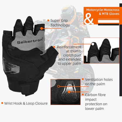 SPS 5 Unisex Touchscreen Road Racing Motorcycle MTB Sports Gloves Also fit BMX MX ATV Mountain Bike Bicycle Cycling Off