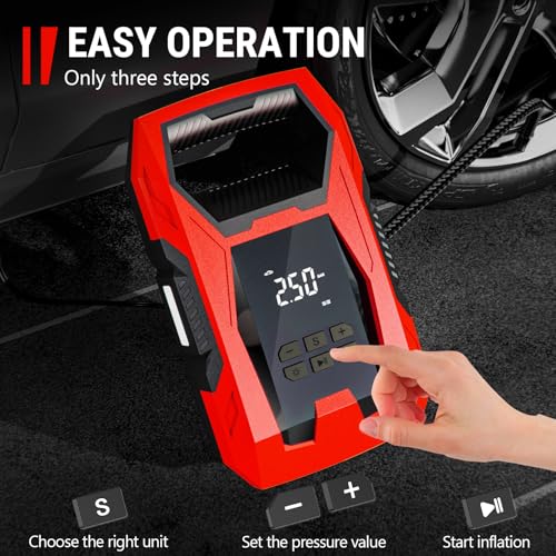 AC DC Tire Inflator Portable Air Compressor