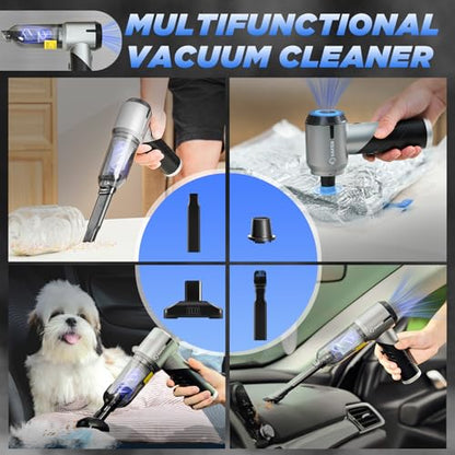 Handheld Car Vacuum Portable Cordless17000Pa HL132 Black