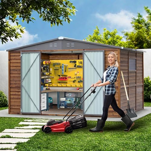 8x10 FT Outdoor Storage Shed with Windows