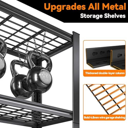 72" H X 48" W X 24" D Heavy Duty Garage Shelving Unit (5 Count)