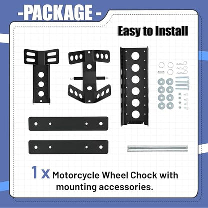 Motorcycle Wheel Chock Trailer 3000lb Capacity