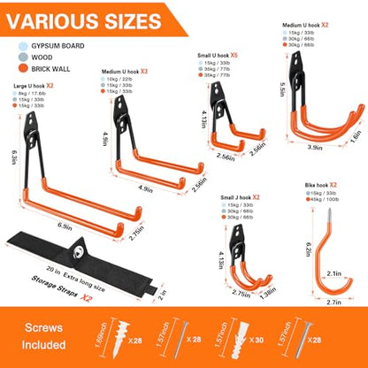 18 Pack Garage Hooks Heavy Duty