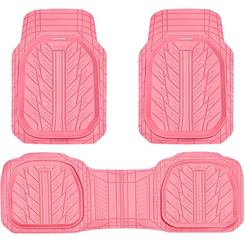 DeepDish Pink Floor Mats for Cars Full Set (4 Count)
