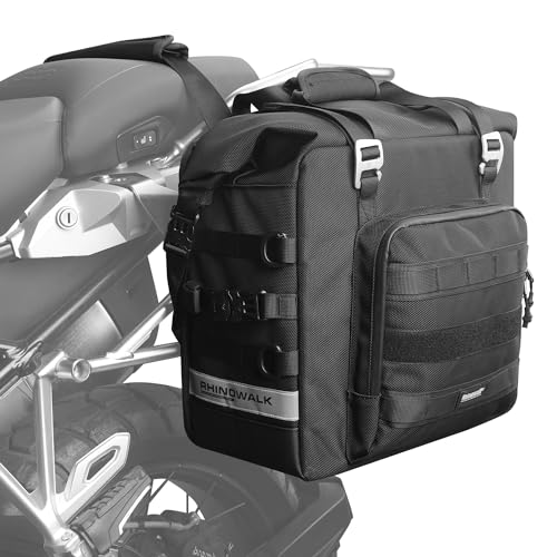 Motorcycle Saddlebags Waterproof 25L Saddle Bag Quick Release side bag Fits Most Adventure and Sports Bike Motorcycle Racks
