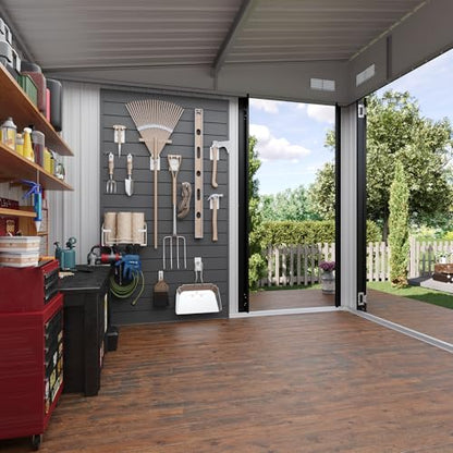 8'x10' Lean to Shed Outdoor Storage Sheds with Triple Doors