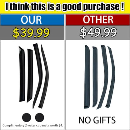 Rain Guards for Hyundai Santa Fe 2019 (6 Count)
