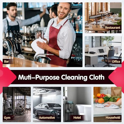 White Microfiber Cleaning Cloth (8 Count)