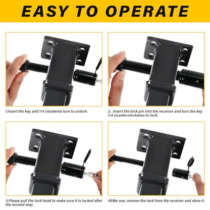Trailer Hitch Locks with Keys (2 Count)