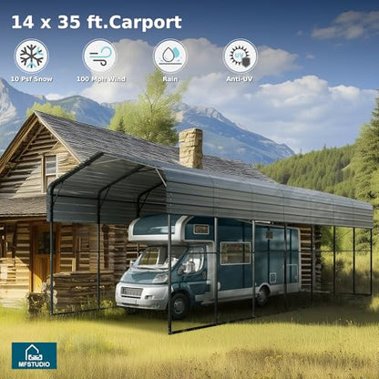 Metal RV Carport 14x35ft