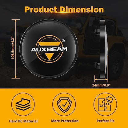 C4 Series 4 Inch Round Black Protective Light Covers (2 Count)