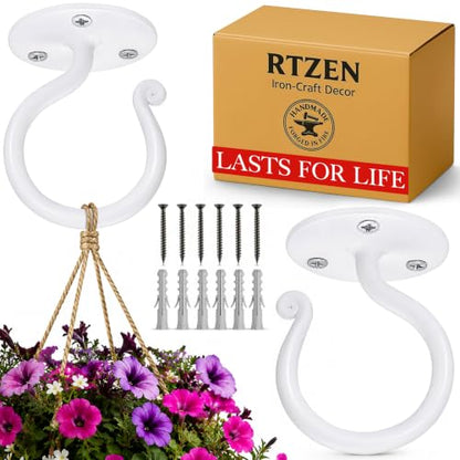 Plant Hangers Outdoor or Indoor Heavy Duty Wall Bracket Hooks (2 Count)