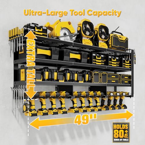49" W Large Power Tool Organizer Wall Mount