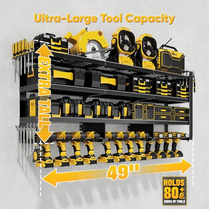 49" W Large Power Tool Organizer Wall Mount