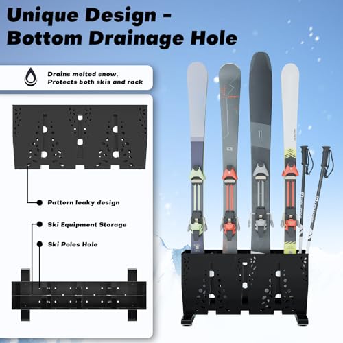 Heavy Duty Metal Ski Storage Rack