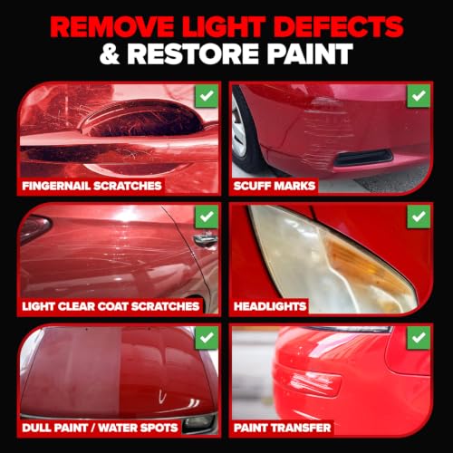 Red Scratch & Swirl Remover Polish for Red Cars & Restorer (8.4 Fl Oz)