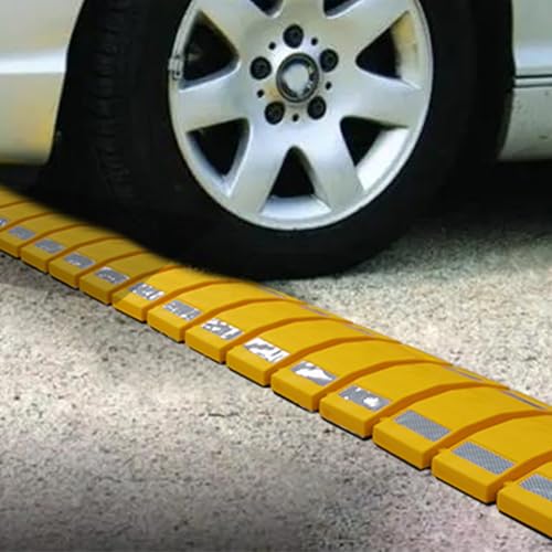10ft Portable Speed Bump with Slow Down Sign for Road Neighborhood Driveway