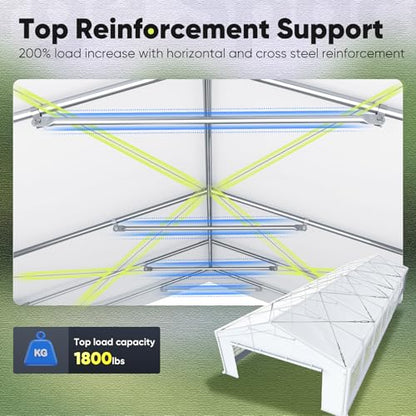 20x60 Heavy Duty Party Tent Outdoor Canopy with Church Windows