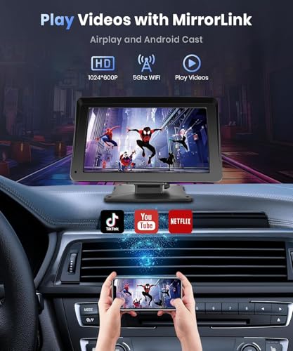 Portable Car Stereo with Wireless Carplay 7Inch Carplay Screen