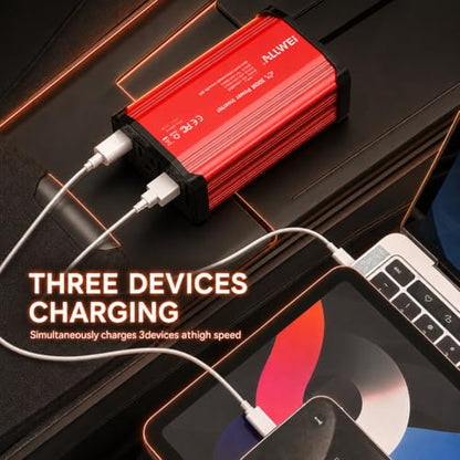 300W Car Power Inverter 12V DC to 110V AC Car Charging Adapter