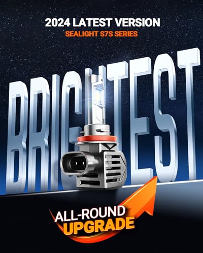 S7S 𝐇𝟏𝟏/𝐇𝟖/𝐇? 9005/HB3 Light, 240000LM Brightest Fog Bulbs, 6500K White, Easy Installation,10 Years Lifespan, Plug-N-Play, 4 Pack (4 Count)