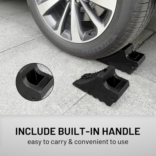 Solid Rubber Wheel Chocks Heavy Duty Trailer Chock (2 Count)