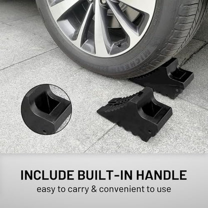 Solid Rubber Wheel Chocks Heavy Duty Trailer Chock (2 Count)