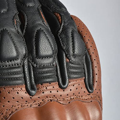 Leather Motorcycle Motorbike Knuckle Protection Powersports Gloves