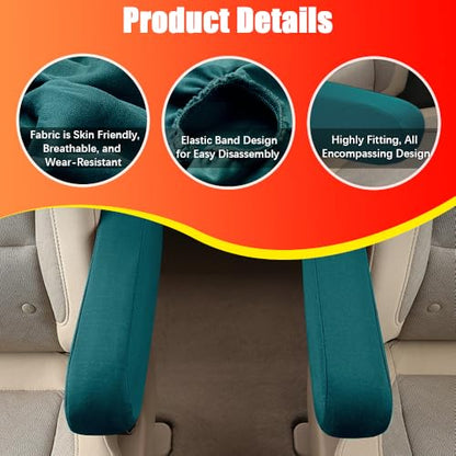 2PC Car Front Seat Armrest Covers