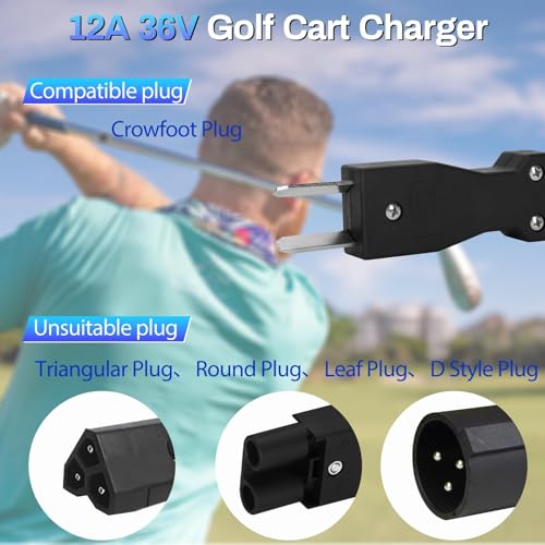 12 Amp 36 Volt Golf Cart Battery Charger for Yamaha EZGO