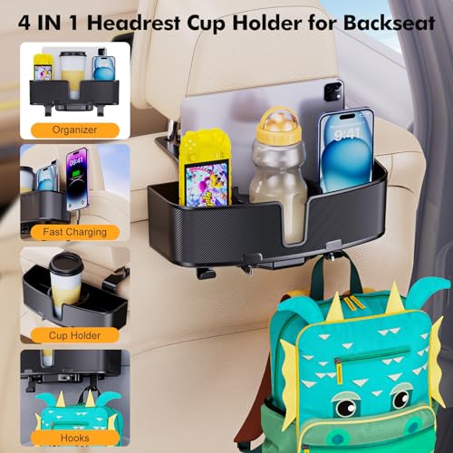 Car Headrest Cup Holder for Back Seat Organizer for Type