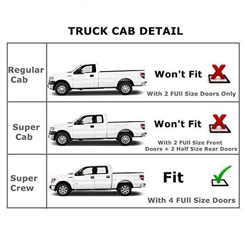 Rain Guards ompatible with Ford F150 SuperCrew 15 (4 Count)