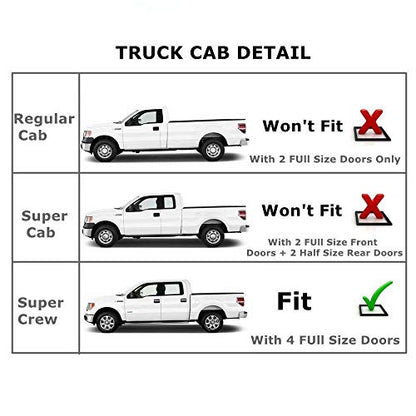 Rain Guards ompatible with Ford F150 SuperCrew 15 (4 Count)