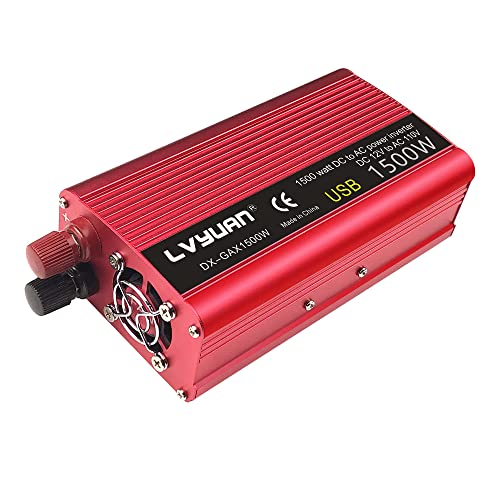 Car 1500W Inverter 12V to 110V AC 700W Continuous USB QC3.0 Off Grid RV