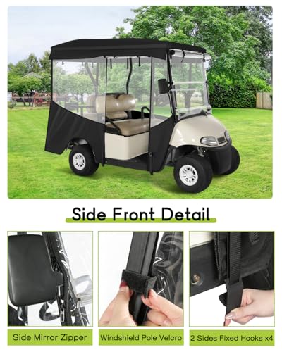 Golf Cart Enclosure 4 Passenger for EZGO RXV 80" Extended Roof