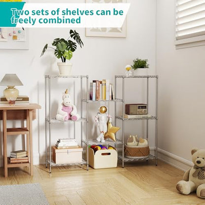 4 Tier Wire Storage Shelves