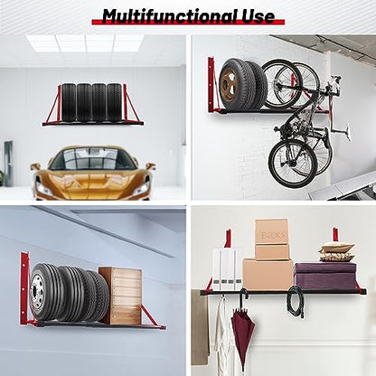Folding Tire Wheel Rack Wall Mount Multi (4 Count)