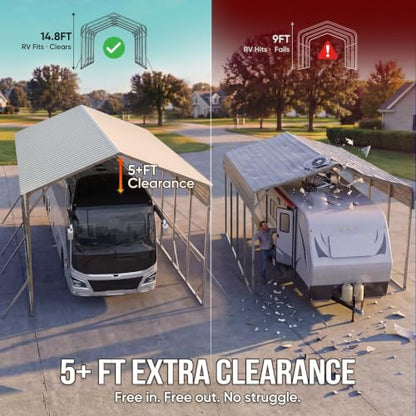 14x35x15 FT RV Metal Carport