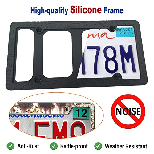 Topography Silicone License Plate Frames