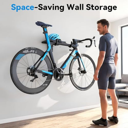 Bike Wall Mount Horizontal with Shelf EVA Foam Padded