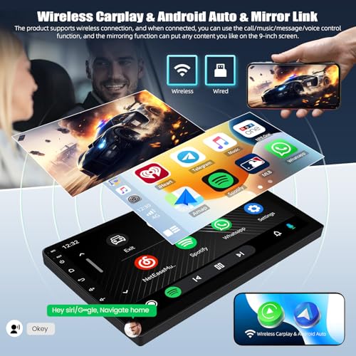 10.1 Inch HD Car Radio Carplay Screen for Car with 5GWiFi