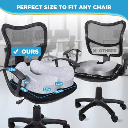 Seat Cushion & Lumbar Support Pillow for Office Chair