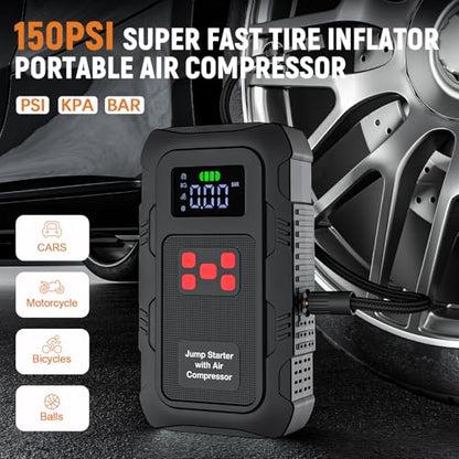 6000A Jump Starter with Air Compressor