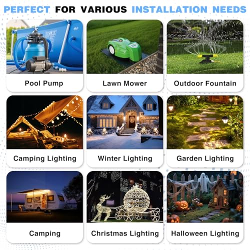 Outdoor Extension Cord Cover (6 Count)