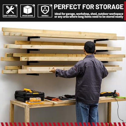 Wood Organizer and Lumber Storage Rack Wall Mount